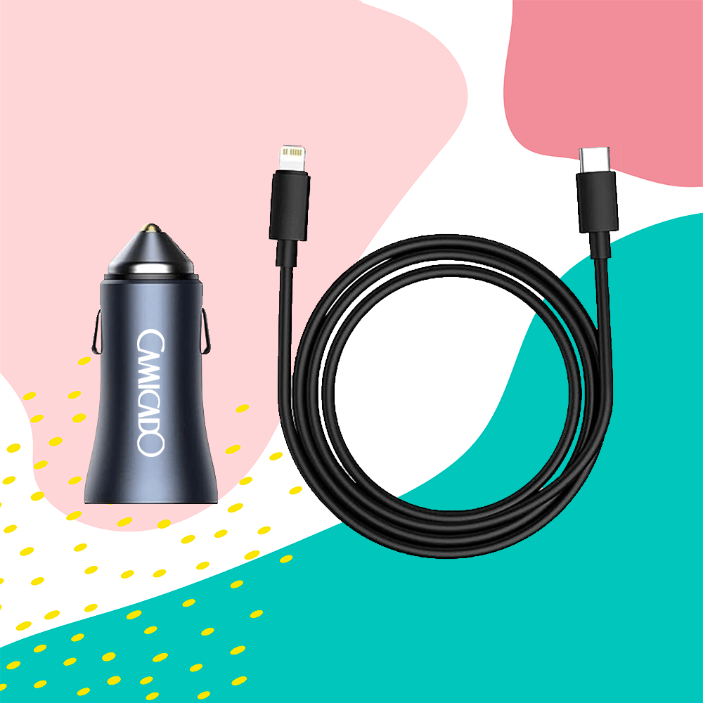 kit carregador veicular com cabo | HM Brindes