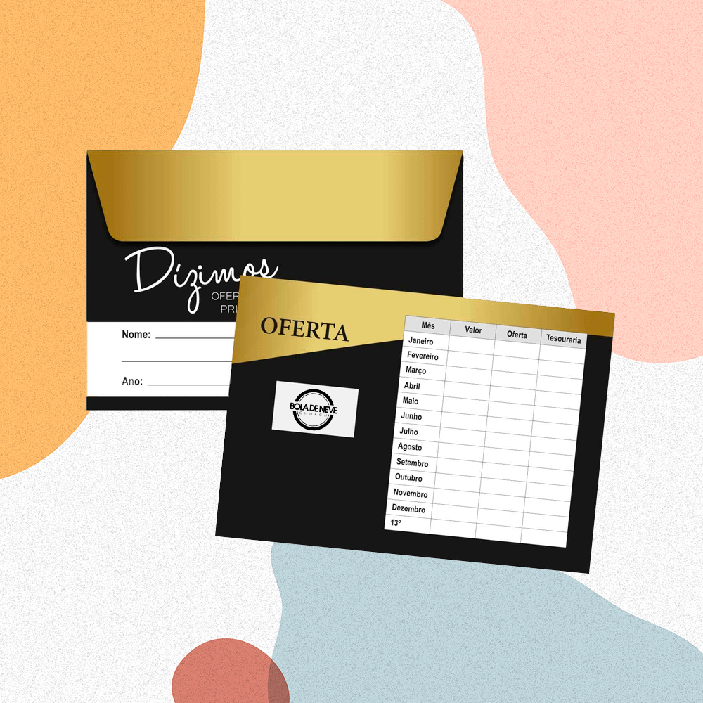 kit envelope dízimo personalizado | HM Brindes