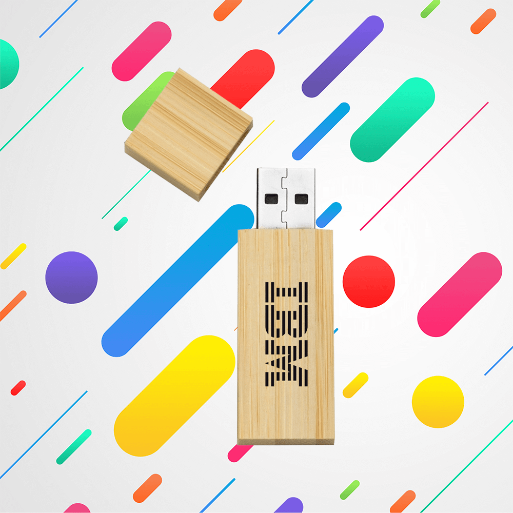 pen drive em bambu | HM Brindes