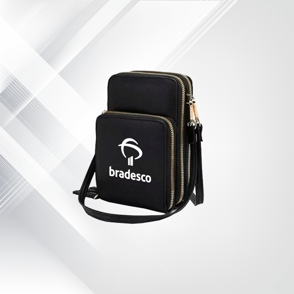 bolsa porta celular de couro | HM Brindes
