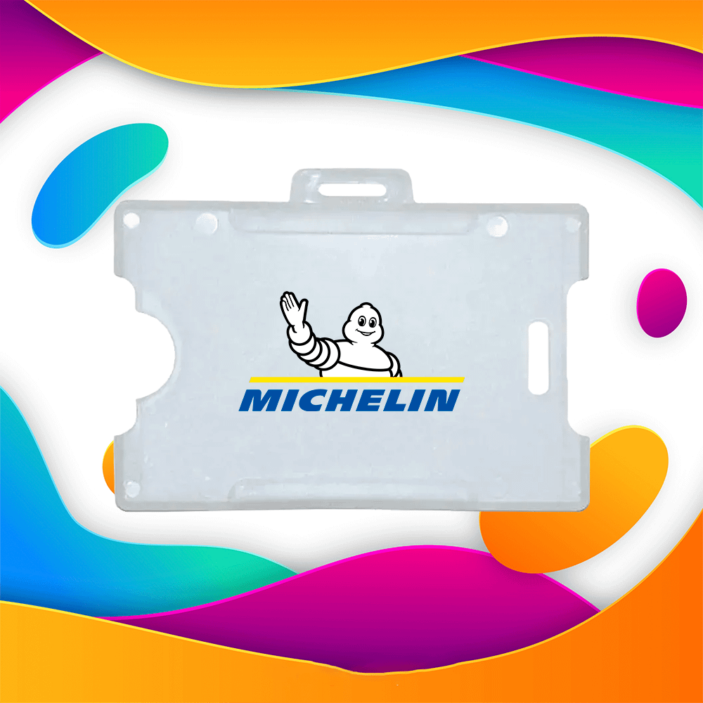porta crachá horizontal personalizado | HM Brindes
