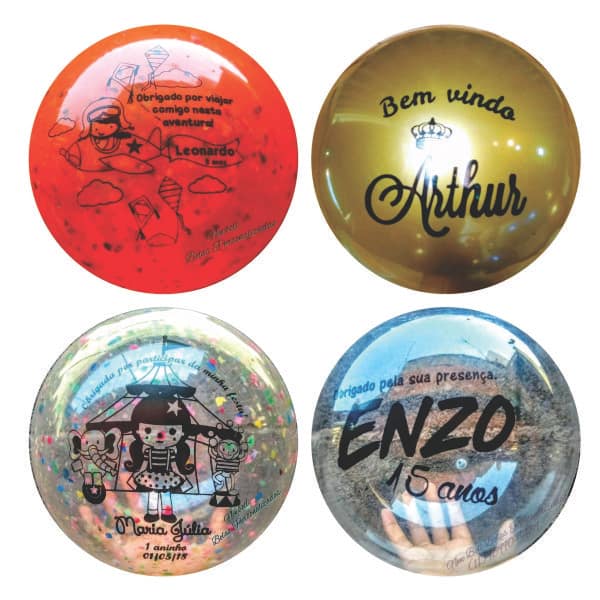 Bola de vinil personalizada aniversário